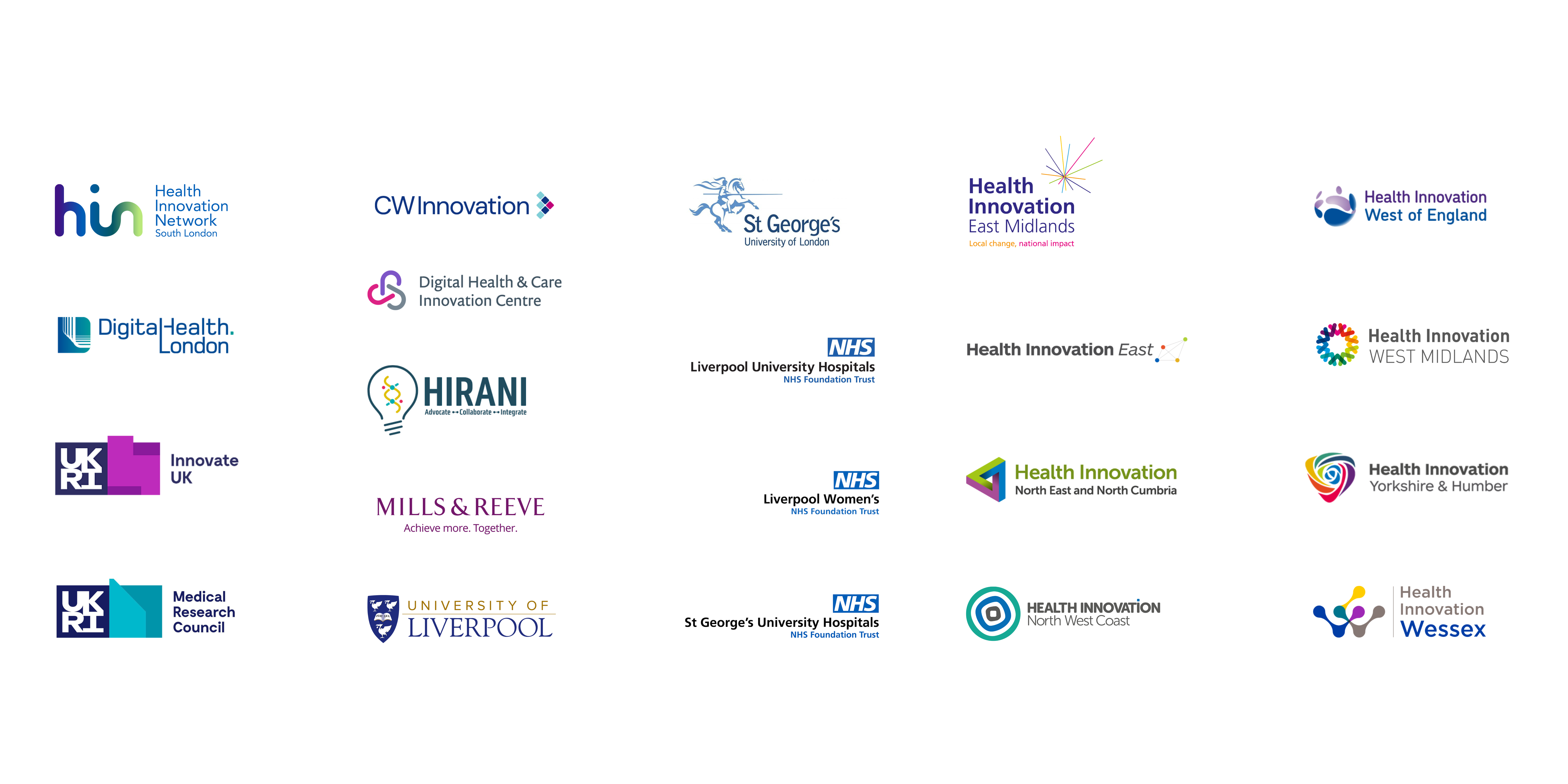 Logos for all Accelerating FemTech partners, including the HIN, Digital Health.London and Innovate UK