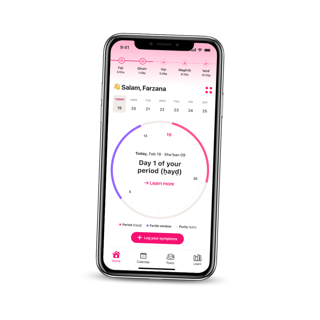 Taahirah displayed on a smartphone