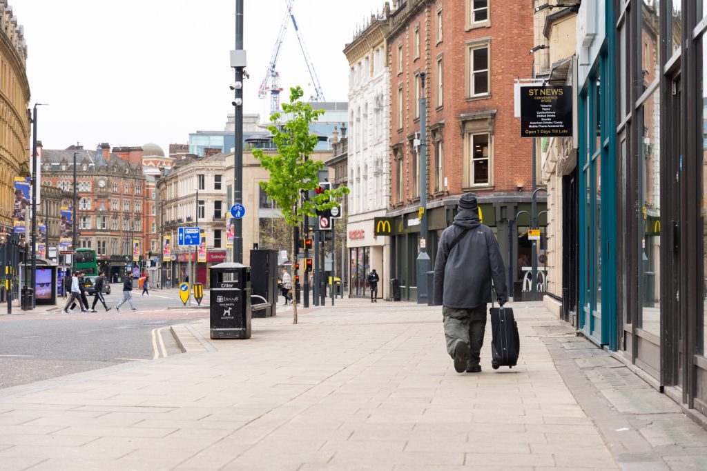 Person walking on the street