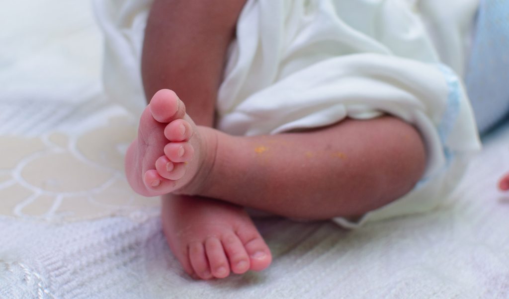 An image showing baby's feet